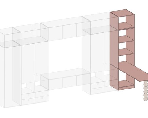 Угловой стол с антресолью Форма