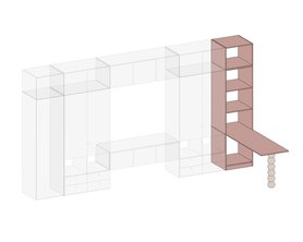 Угловой стол с антресолью Форма-1