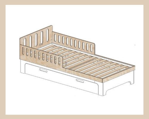 Кроватка Холи 180х80 с доп.спальным местом Арт. 6272 Кроватка Холи 180х80 с доп.спальным местом Арт. 6272