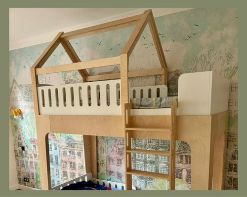 Двухъярусная кровать с ящиком с домиком Арт. 6365