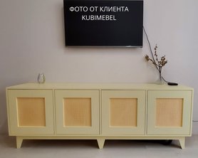 Тумба на 4 секции с ротангом Луми-10