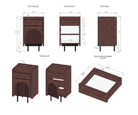 Тумбочка Ретро из шпона-2