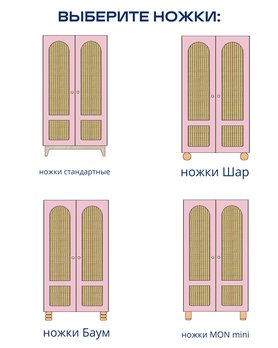 Шкаф детский для одежды с ротанговым полотном Луми-4