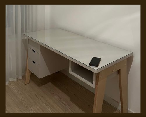Стол письменный Kit Maxi со стеклом 3 ящика Арт. 7459 Стол письменный Kit Maxi со стеклом 3 ящика Арт. 7459
