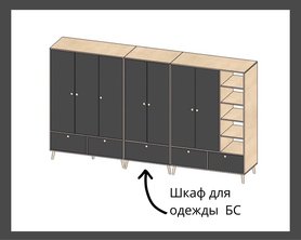 Шкаф для одежды БС Арт. 7596-1