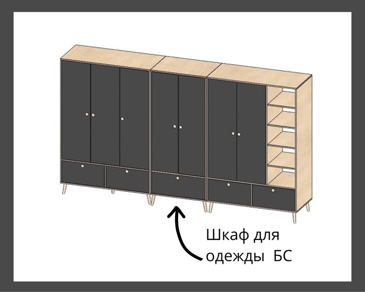 Шкаф для одежды БС Арт. 7596