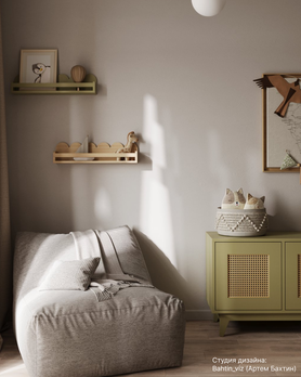 Тумба на 4 секции с ротангом Луми-8