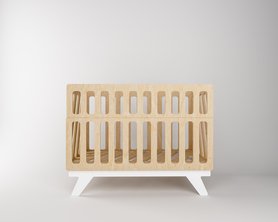 Детская кроватка для новорождённых Милки с откидным бортиком в  наличии-5