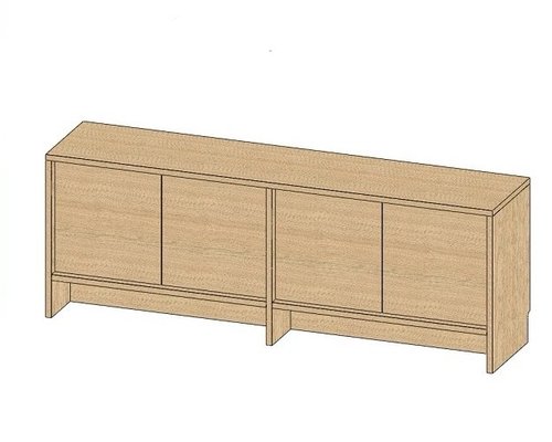 Тумба под ТВ Cabinet из шпона дуба