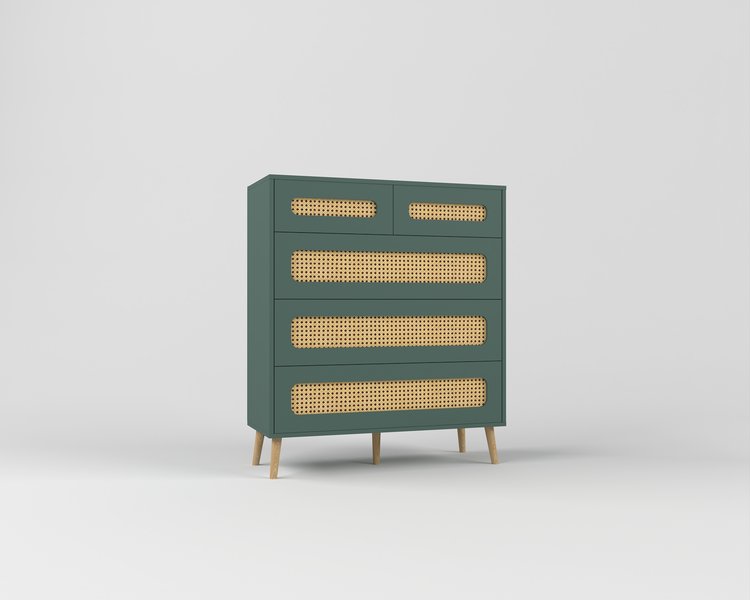 Комод высокий ротанг Луми