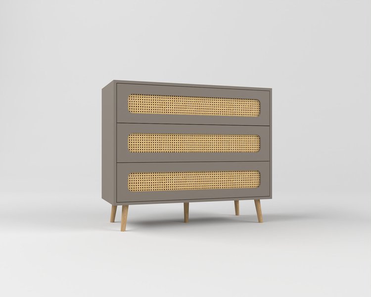 Комод ротанг Луми три ящика