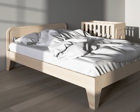 Кровать двуспальная с окантовкой из массива осины-6
