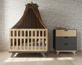 Детская кроватка для новорождённых Милки с откидным бортиком-3