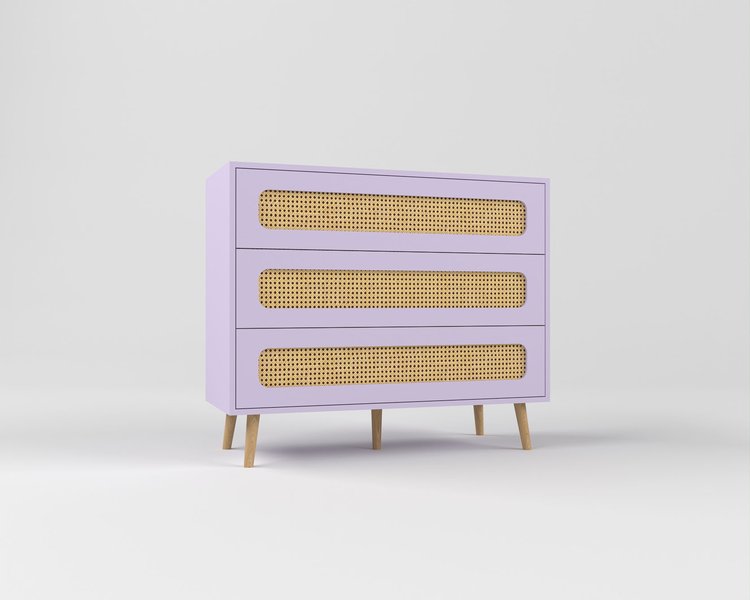 Комод ротанг Луми три ящика