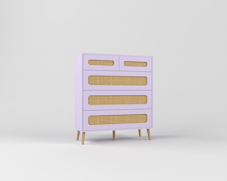 Комод высокий ротанг Луми