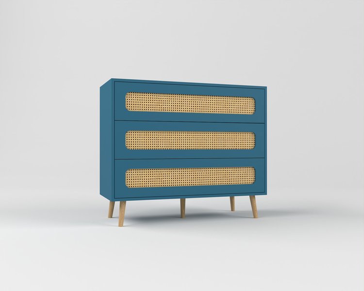 Комод ротанг Луми три ящика