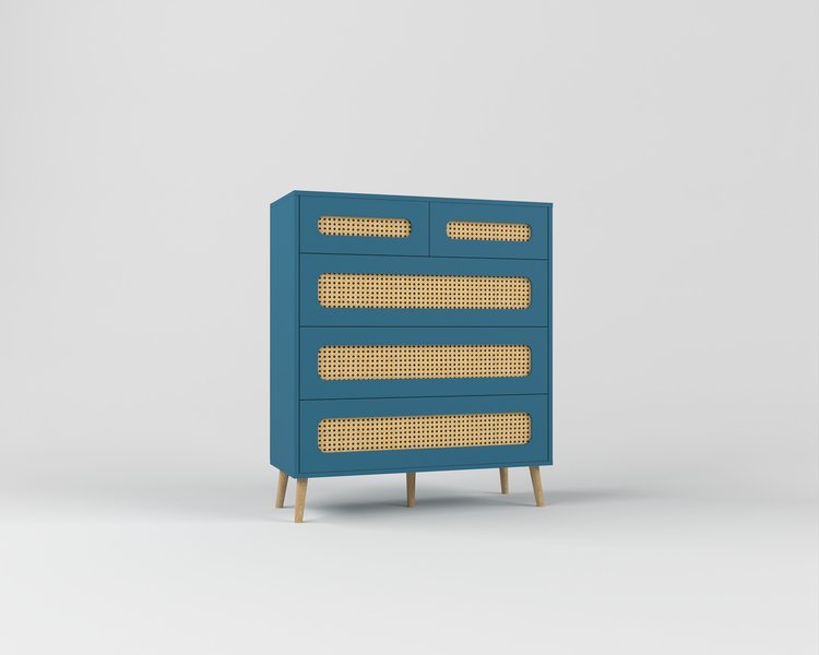 Комод высокий ротанг Луми