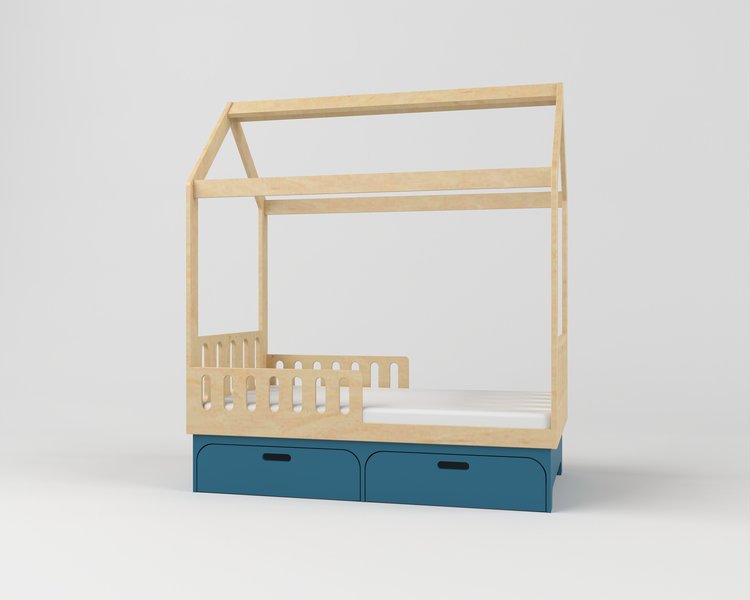 Кровать-домик с ящиками KUBI дом