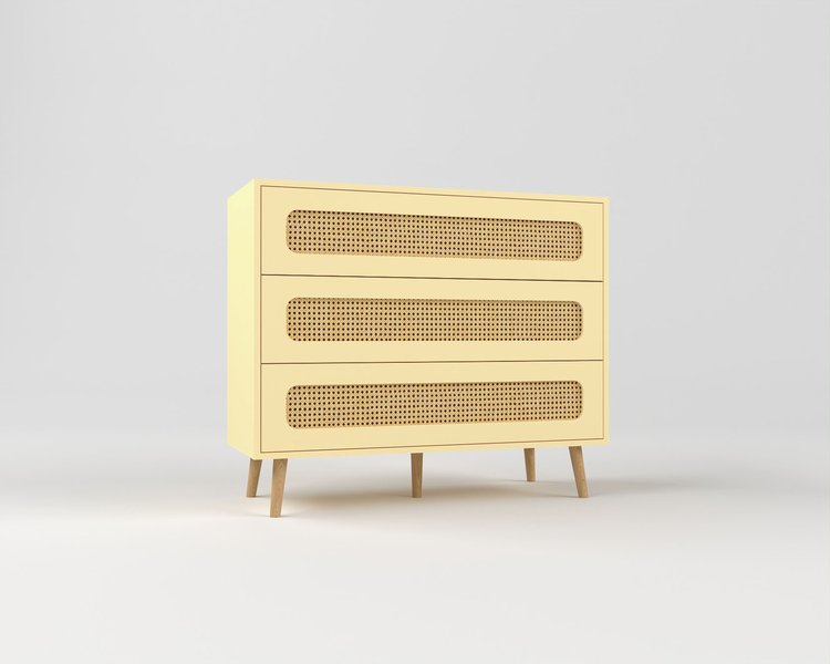 Комод ротанг Луми три ящика