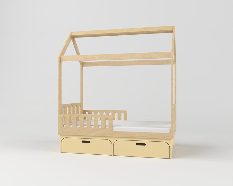 Кровать-домик KUBI дом с ящиками