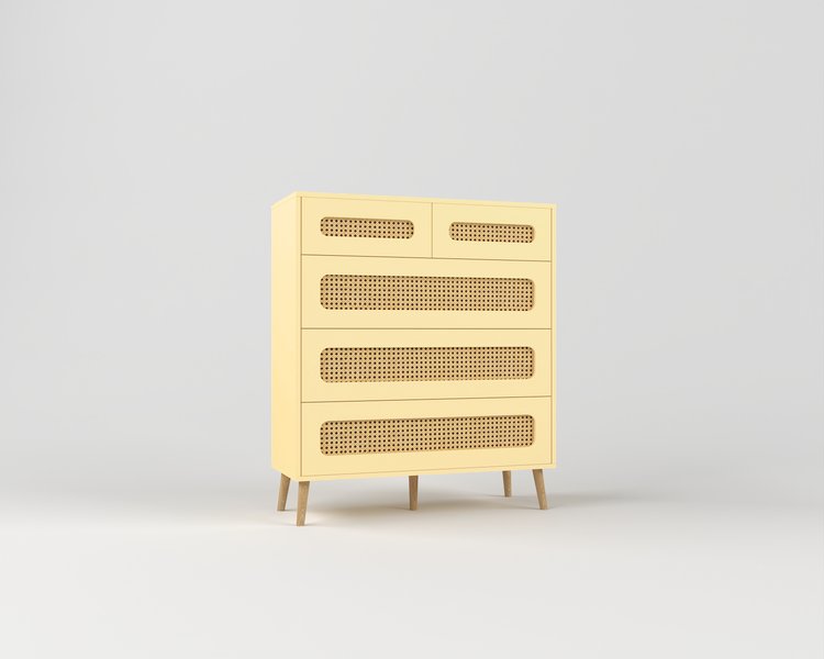 Комод высокий ротанг Луми