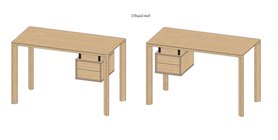 Письменный стол Куб с двумя ящиками-3