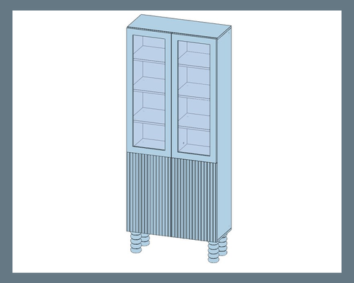 Стеллаж со стеклом на ножках Баум Арт. 9515