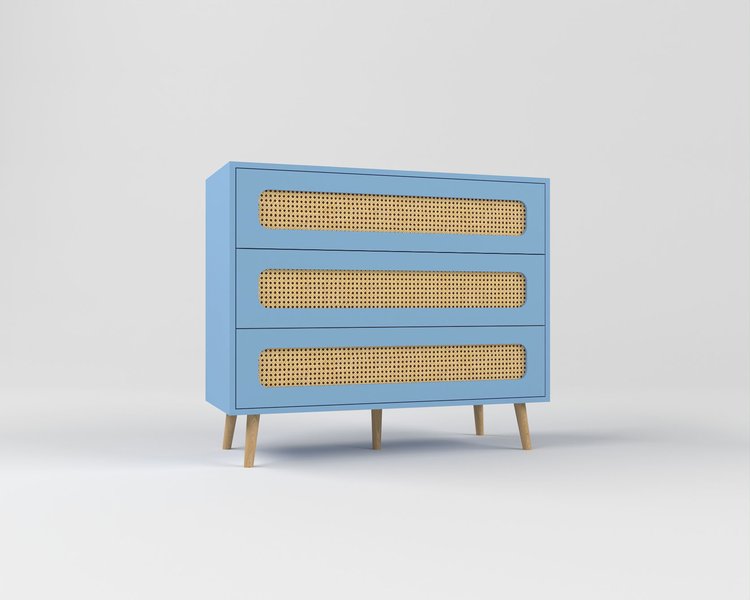 Комод ротанг Луми три ящика