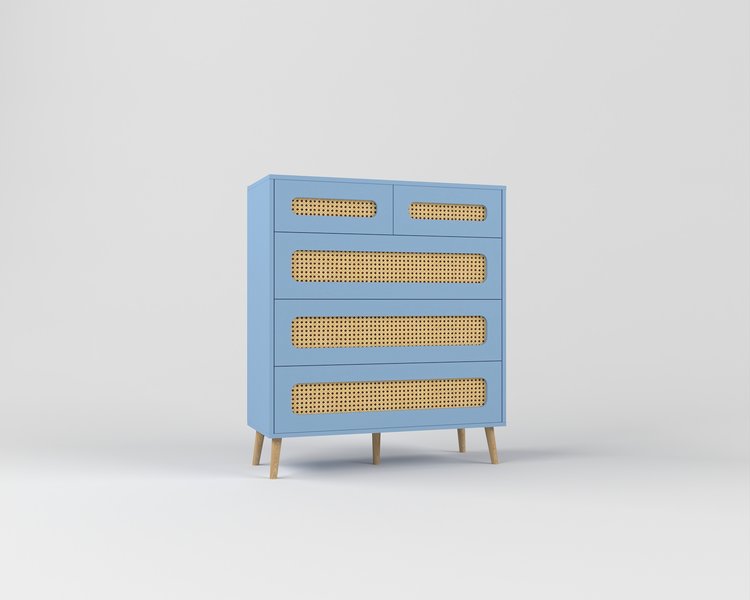 Комод высокий ротанг Луми