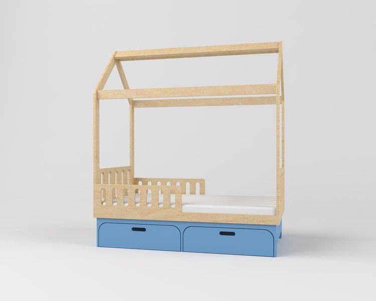 Кровать-домик с ящиками KUBI дом