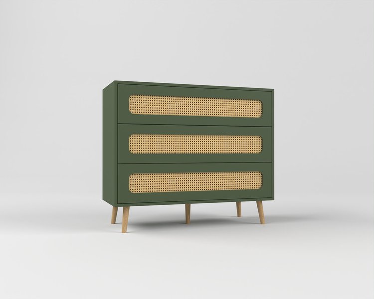 Комод ротанг Луми три ящика