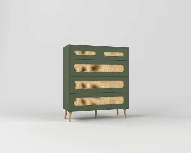 Комод высокий ротанг Луми