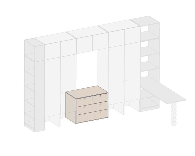 Комод Форма 6 ящиков
