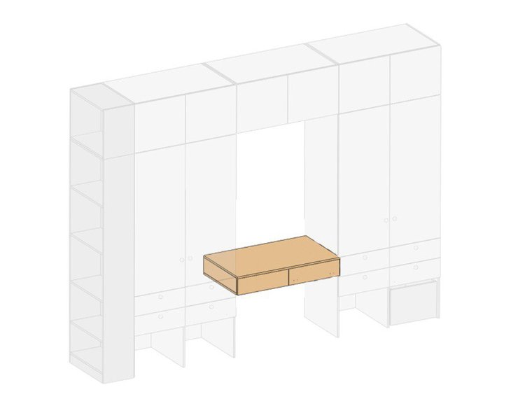 Стол с ящиками Форма