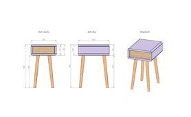 Тумбочка с ящиком на высоких ножках Диппо Арт. 9968 ЛИКВИДАЦИЯ-1