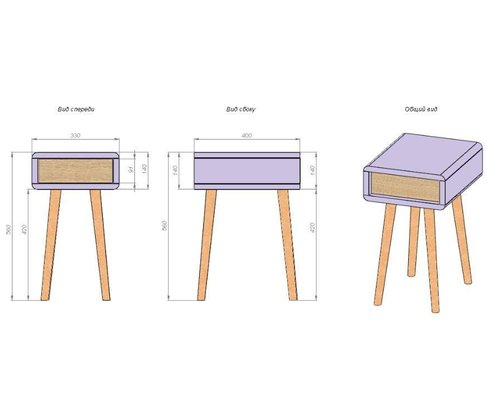 Тумбочка с ящиком на высоких ножках Диппо Арт. 9968 ЛИКВИДАЦИЯ