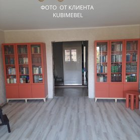 Книжный стеллаж со стеклом Моди Полоски-2