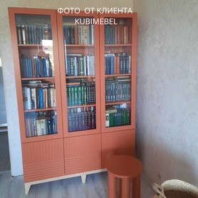 Книжный стеллаж со стеклом Моди Полоски-3