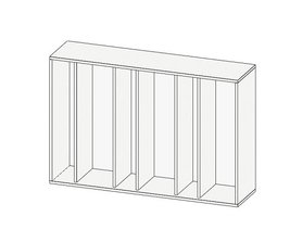 Навесная полка для книг Кабинет Просто-1