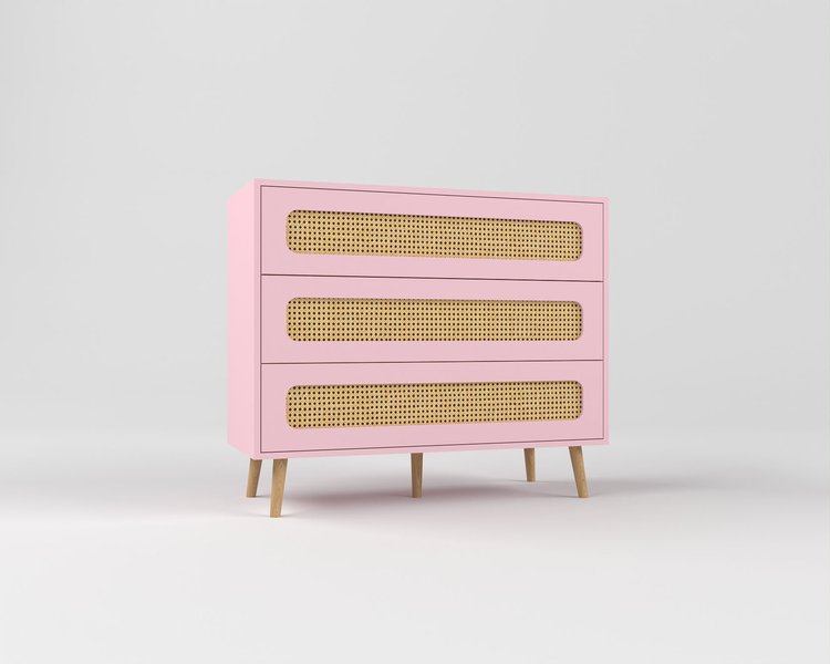 Комод ротанг Луми три ящика