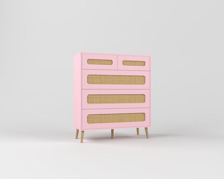 Комод высокий ротанг Луми