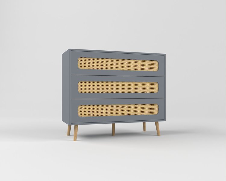 Комод ротанг Луми три ящика