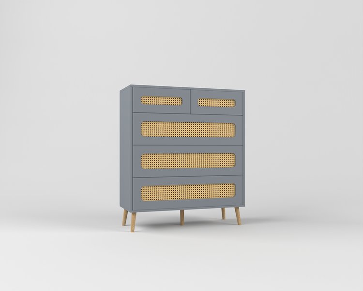 Комод высокий ротанг Луми