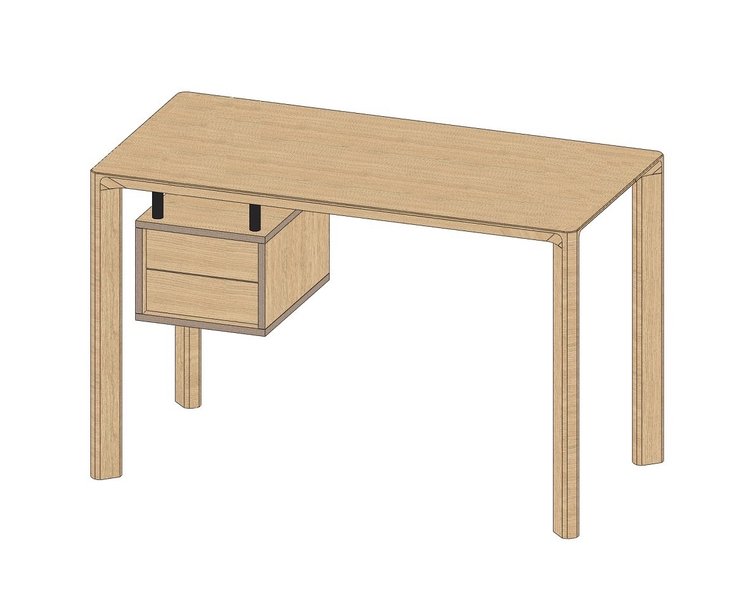 Письменный стол Куб с двумя ящиками