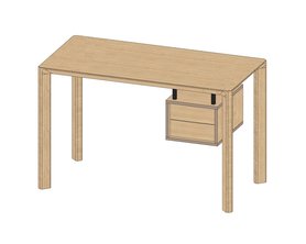 Письменный стол Куб с двумя ящиками-1