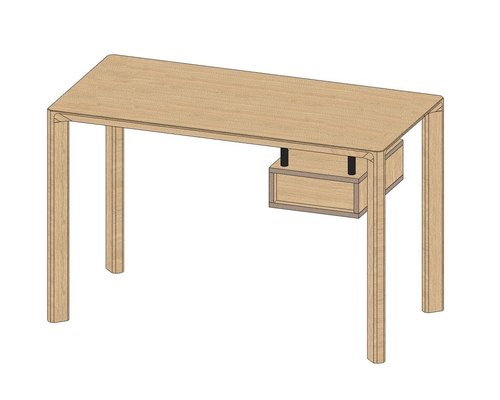 Письменный стол Куб с ящиком