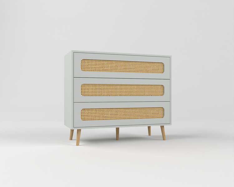 Комод ротанг Луми три ящика