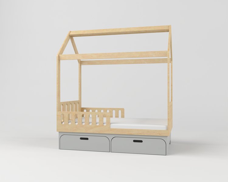 Кровать-домик с ящиками KUBI дом