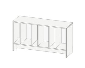 Тумба для книг и винила Кабинет Просто-1