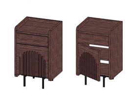 Тумбочка Ретро из шпона-1